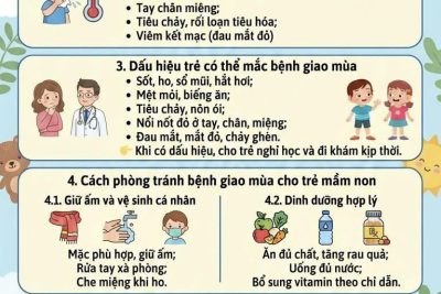 TUYÊN TRUYỀN: BỆNH GIAO MÙA VÀ CÁCH PHÒNG TRÁNH CHO TRẺ MẦM NON